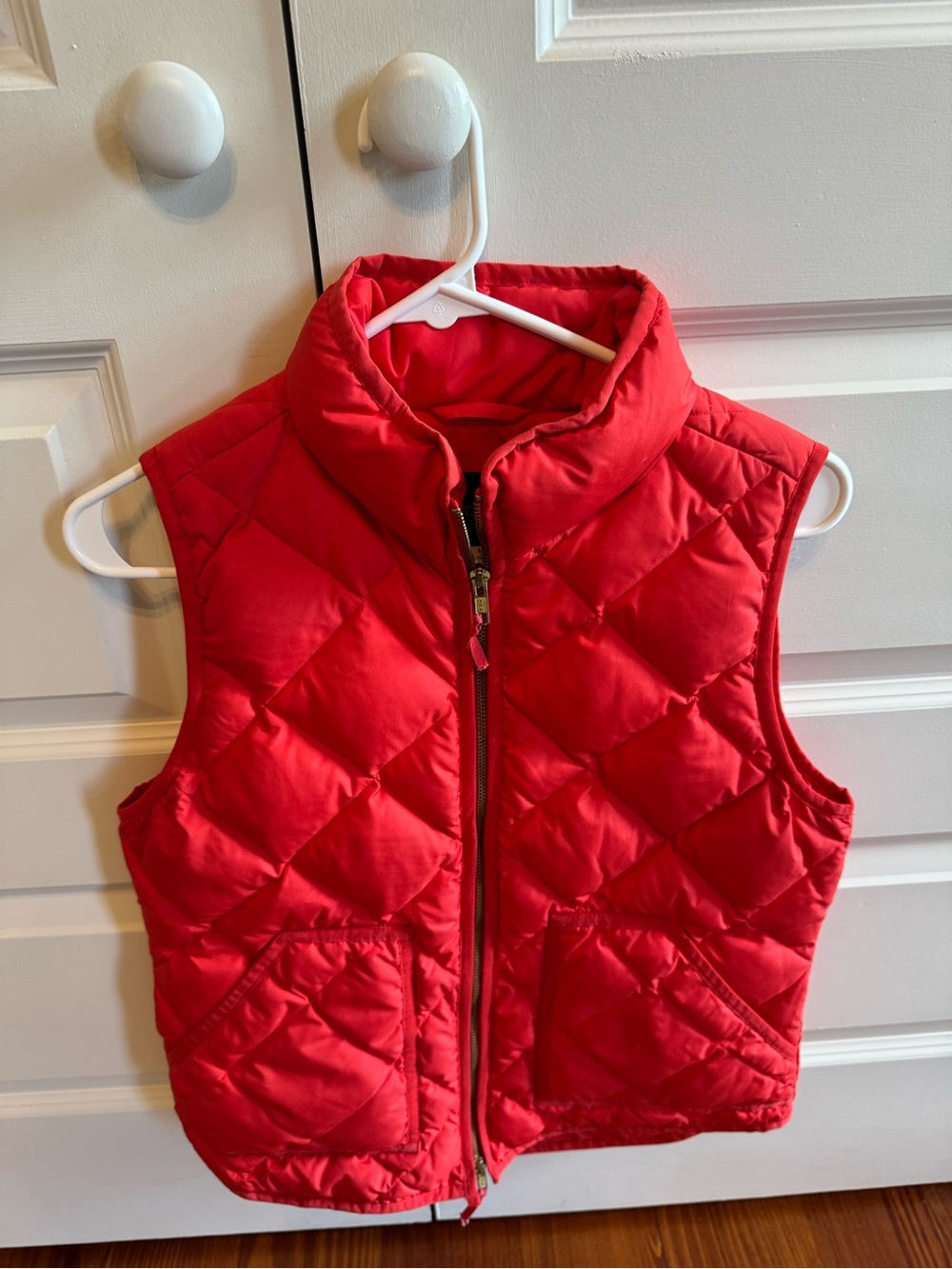 J. Crew Girls' Quilted Puffer Vest in Red